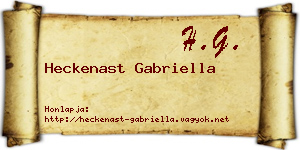 Heckenast Gabriella névjegykártya